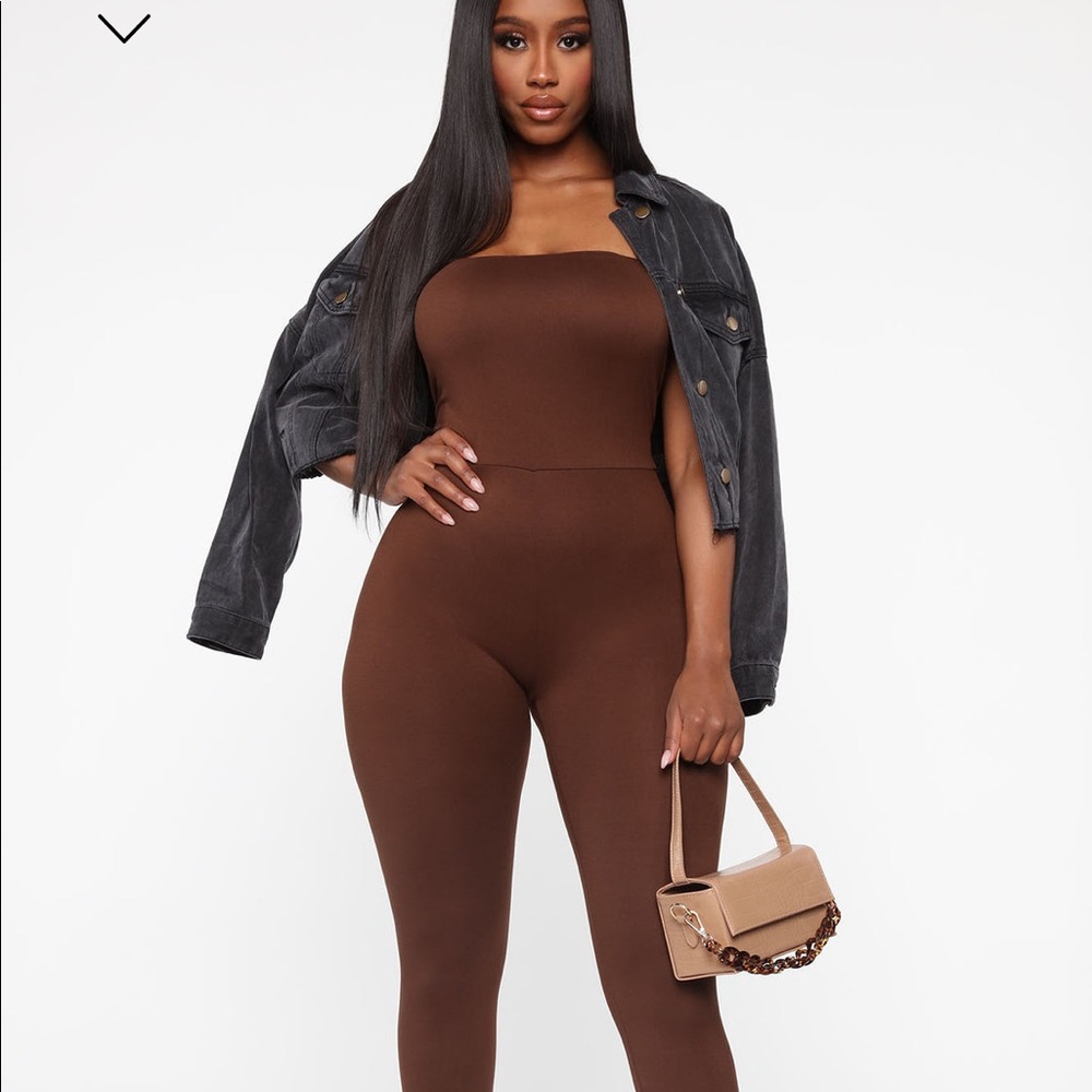 Fashionnova Brown Jumpsuit